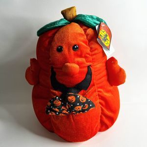 Soft Expressions Dandee Pumpkin With Bow Tie Halloween Stuffed Animal 12" NWT